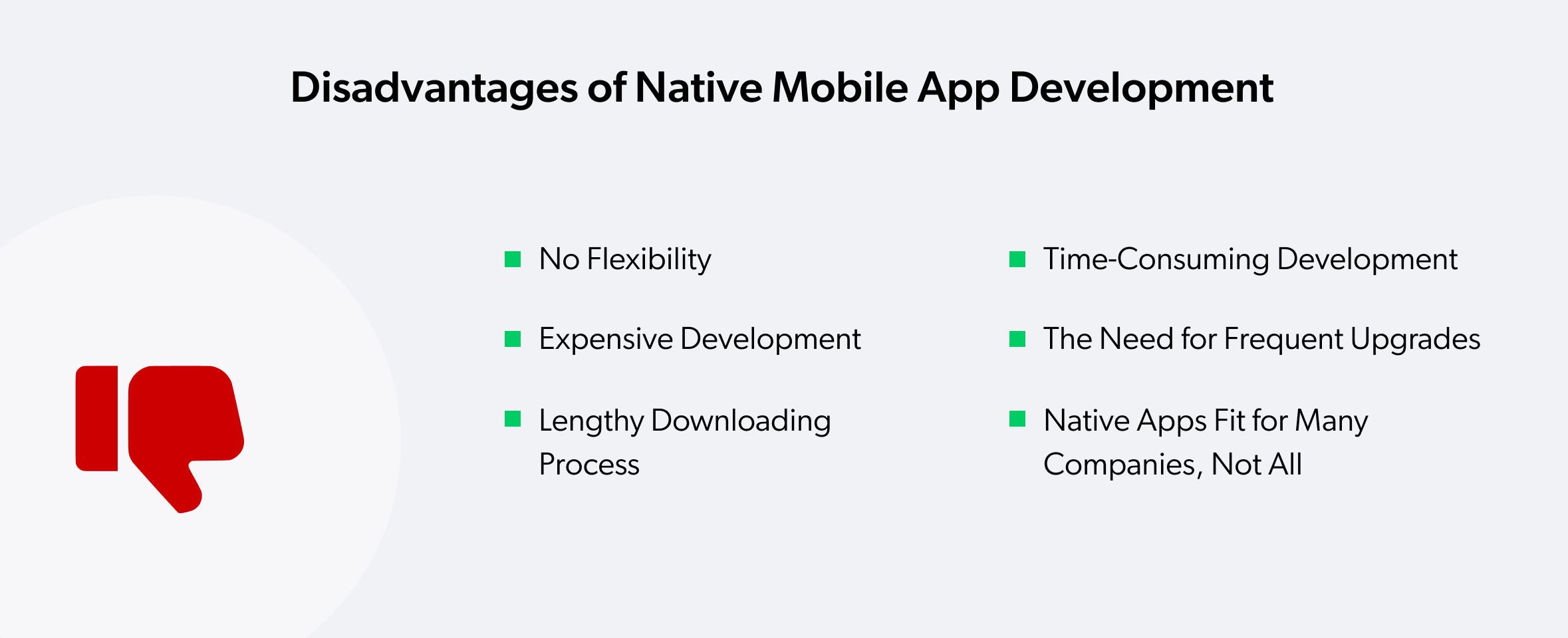 Disadvantages of Native Mobile App Development