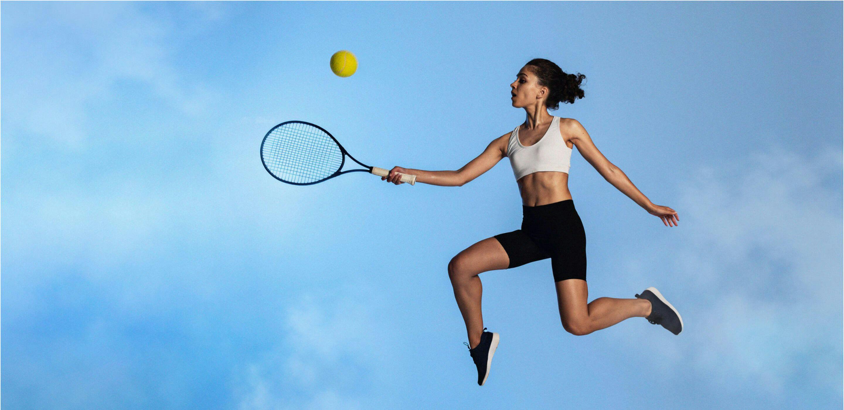 a girl playing tennis
