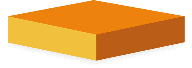 an orange block