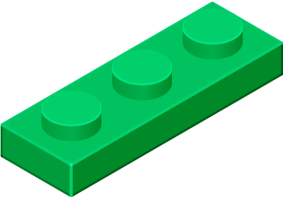 green lego part